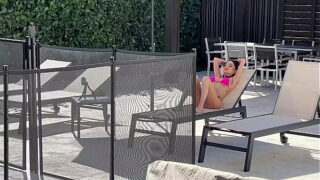 Petite Neighbor Trinity St Clair Gets Fucked on a Nice Sunny Day in Her Bikini